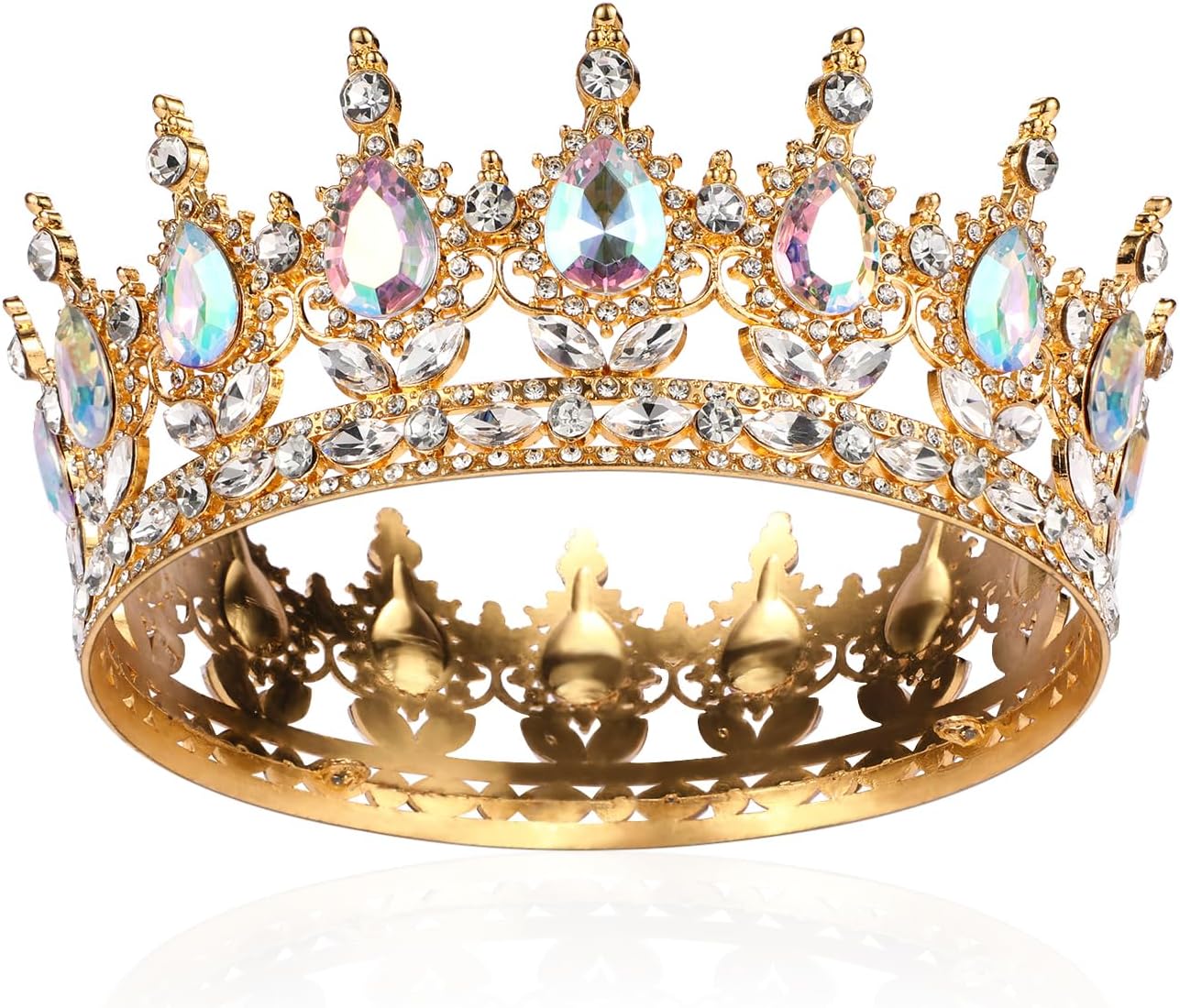 Prinzessin Krone Tiara Mit Strass - Volle Runde Brautkrone