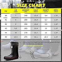 Vista 8 de Botas de lluvia para hombre, botas de goma impermeables para hombre con diseño único de PVC, cómodas y ligeras, botas de jardín resistentes