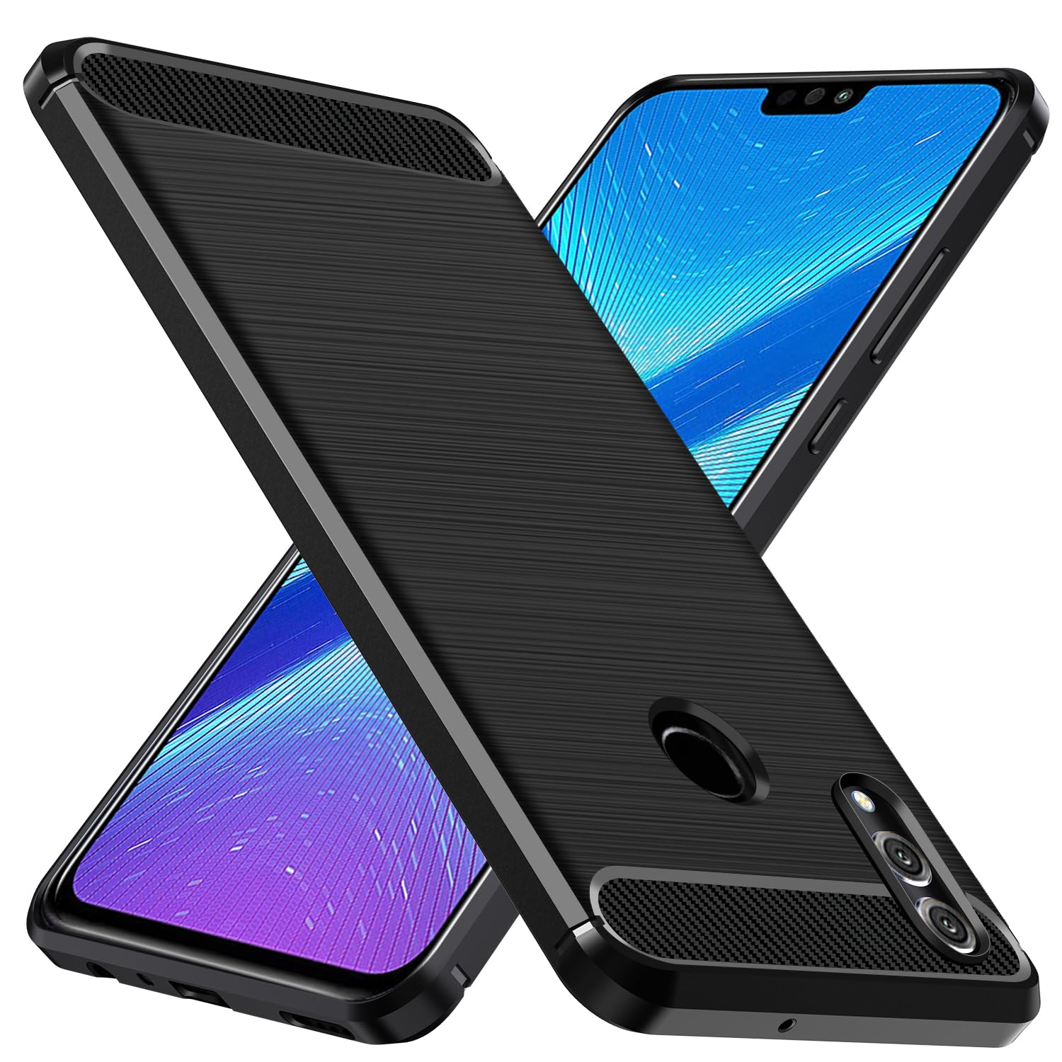 Custodia Honor View 10 Lite IVoler - Silicone TPU, Protezione Fotocamera, Antiurto, Nero