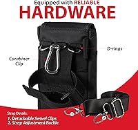 Vista 5 de Ranboo Funda de nailon para teléfono celular para cinturón, funda para teléfono con clip para cinturón para iPhone 16 Pro Max 16 Plus 15 Pro Max 14