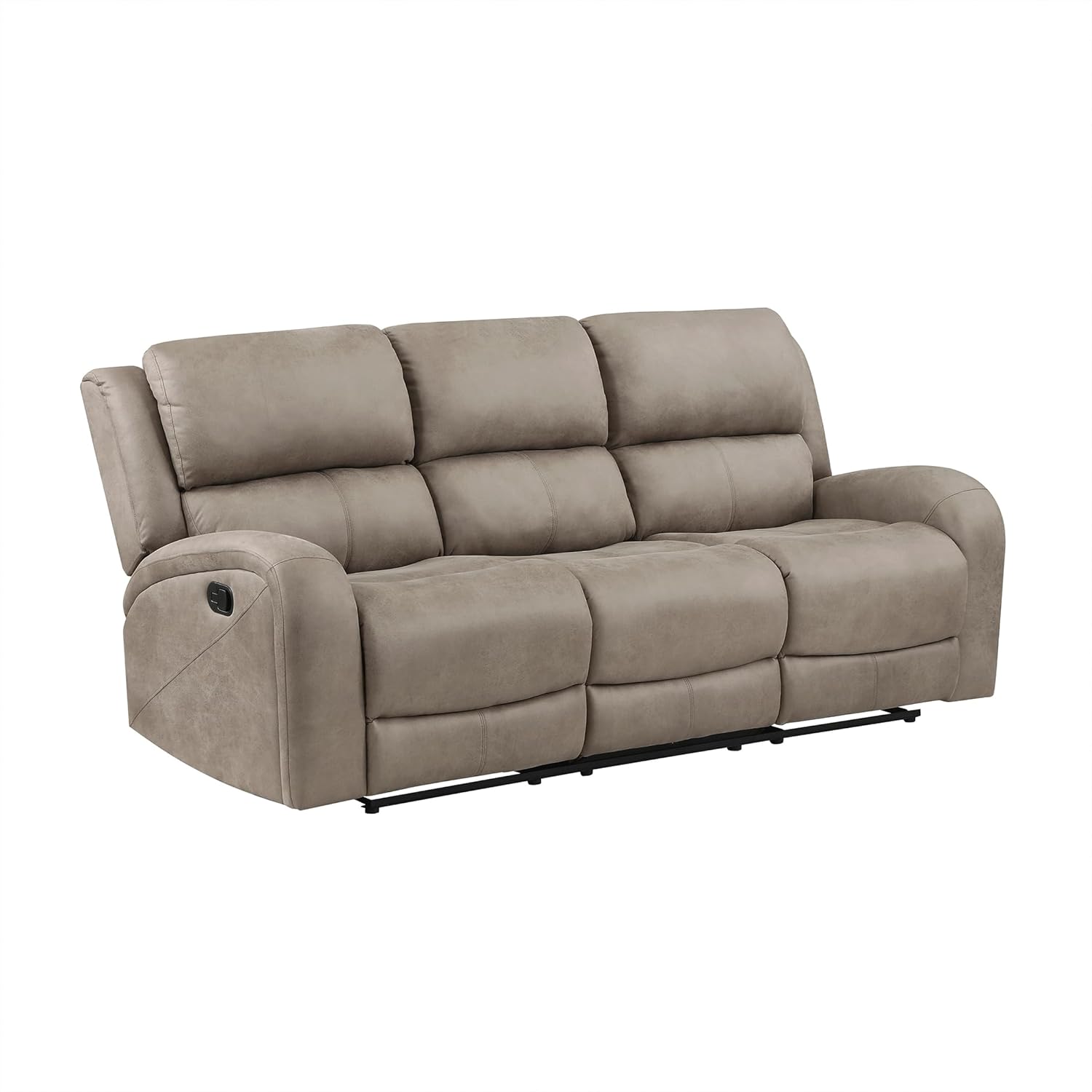 Lexicon Recliner Couch, Wall Hugger Sofa Recliners, Home Theater Seating Dual Reclining Couch, Manual Recliner Couches for Living Room, Bedroom, Office, Apartment, 84.5'' Sofa Recliner, Brown