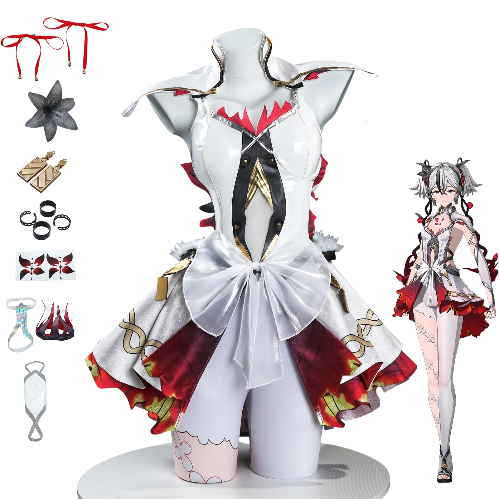 Amazon.co.jp: 鳴潮 ツバキ コスプレ衣装 ウィッグ追加購入可