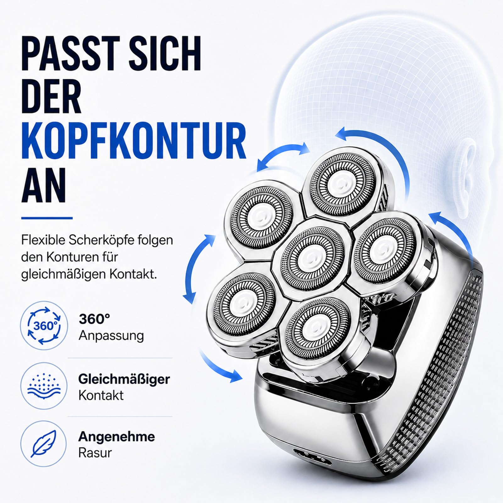 Cacto Intimrasierer Herren, 5D Bodygroomer für Körperpflege, Nass & Trocken