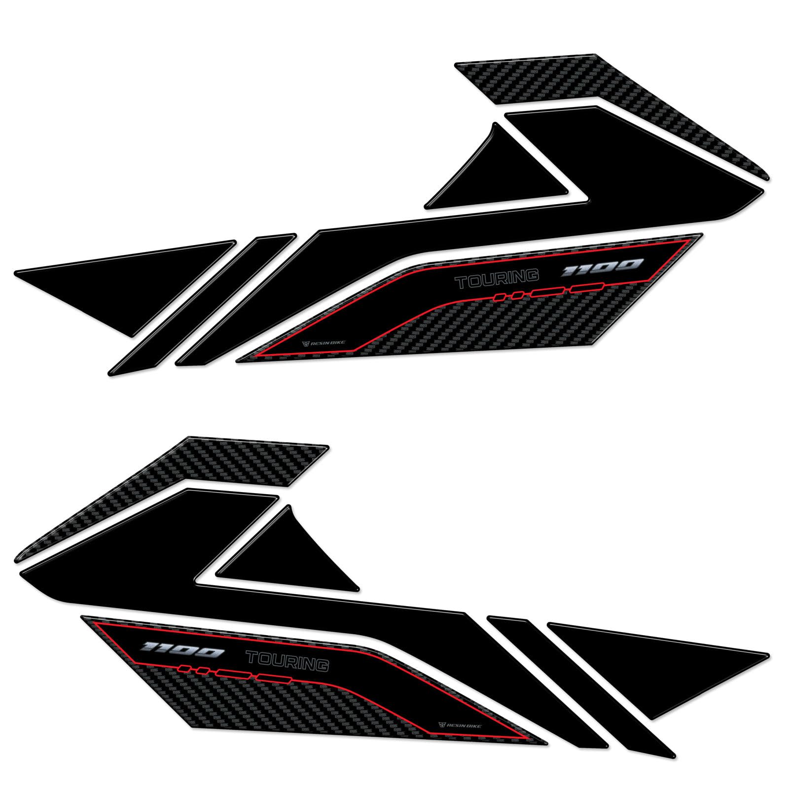 Resin Bike Naklejki Moto kompatybilne z Honda NT 1100 2025-2026. Chronią Osłony boczne zbiornika przed uderzeniami i zadrapaniami. Naklejki żywiczne z efektem 3D - wyprodukowane we Włoszech