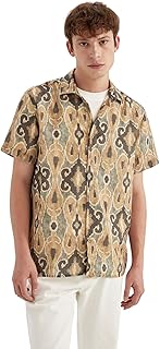 ديفاكتو قميص باكمام قصيرة ورقبة بولو للرجال بقصة عادية واكمام قصيرة D4639AX