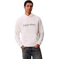 Calvin Klein Uomo Felpa con Cappuccio Standard Logo con Tasca a Marsupio