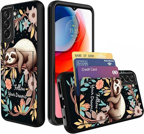 wiaekosef for Galaxy S21 Ultra Wallet Case,Slim Protective with Credit Card Hold