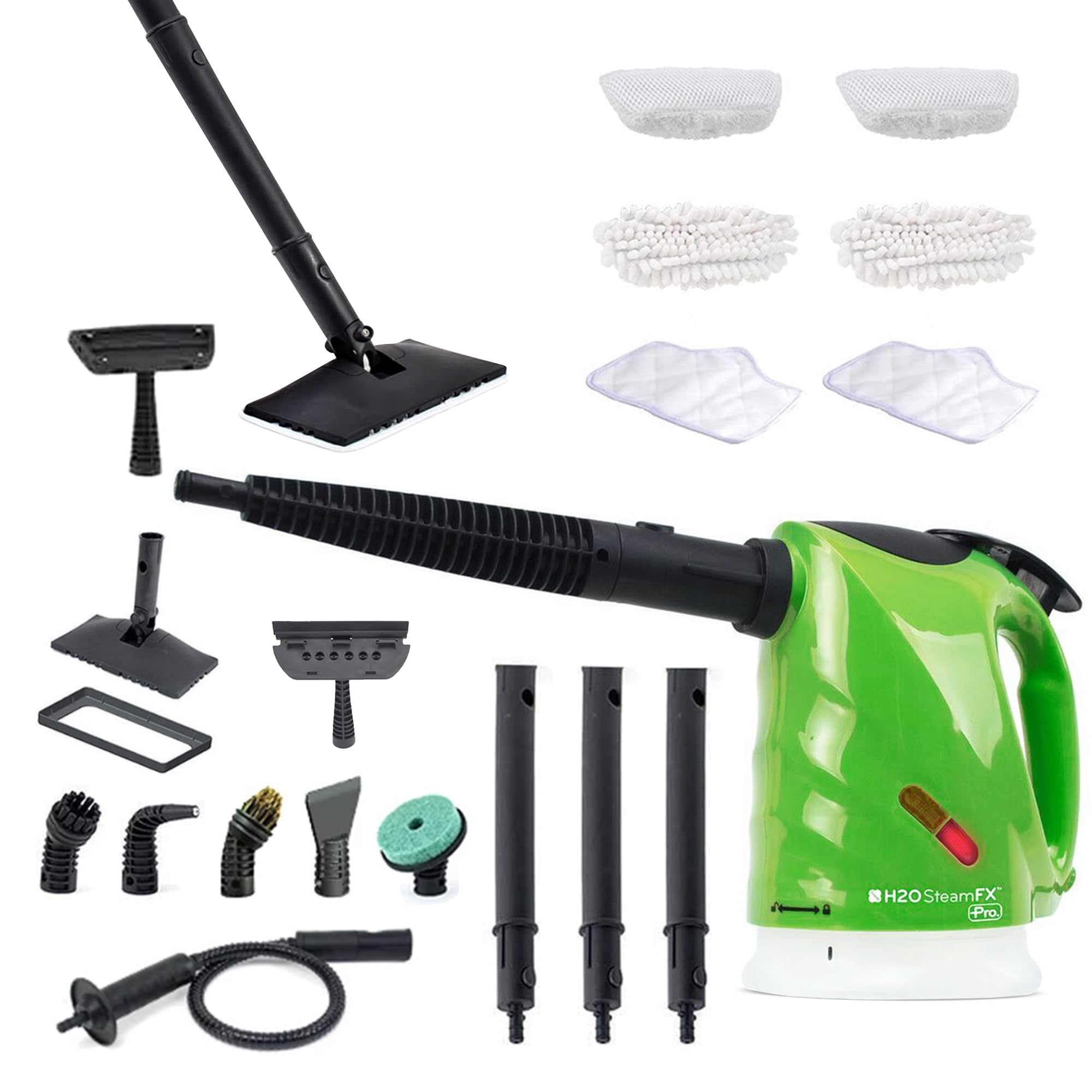 H2O X5 - Steam Mop - 5 in 1 Steam Cleaner (Green Handheld