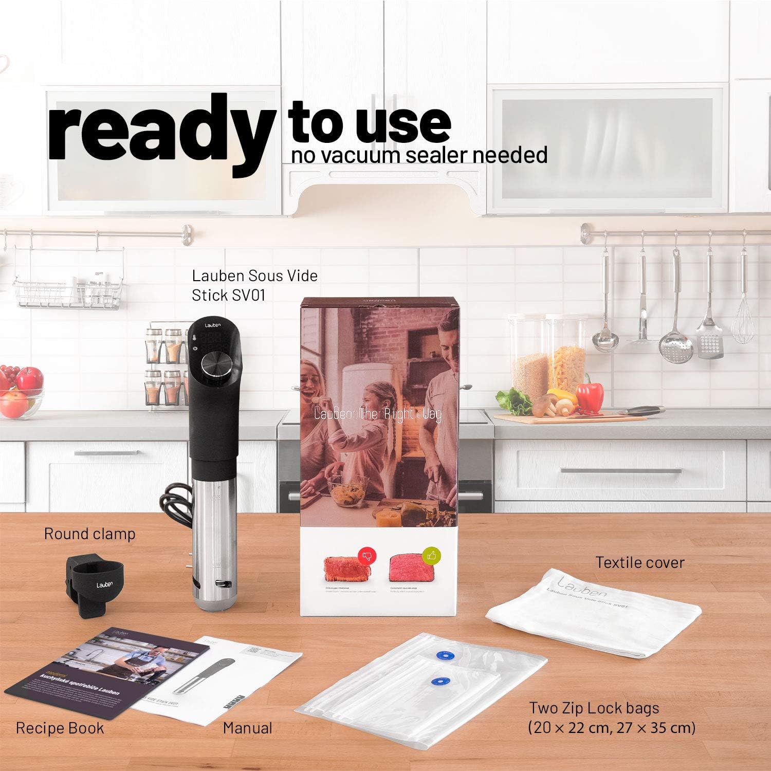 Lauben Sous Vide Stick SV01 package contents