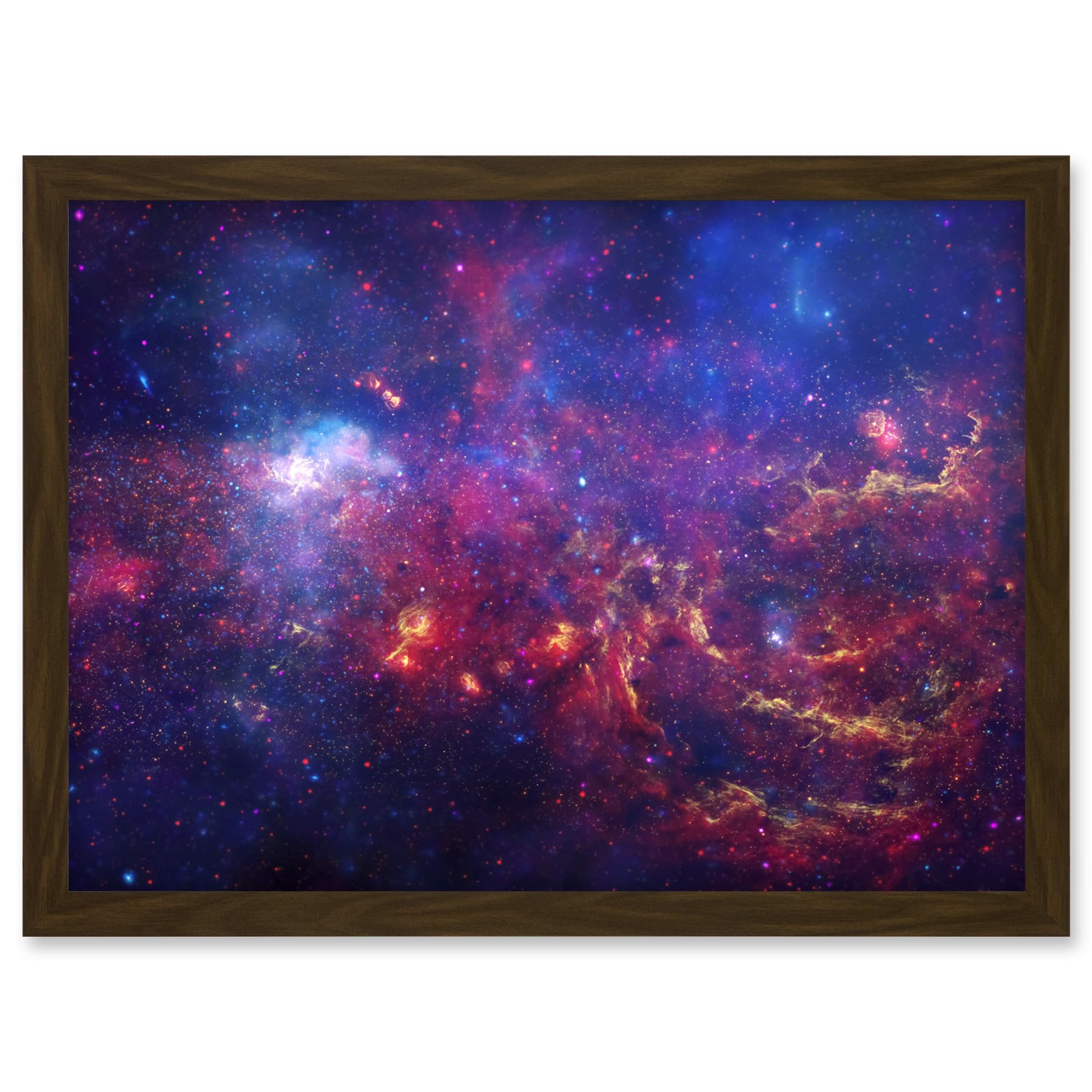 Artery8 Hubble Space Telescope Image The Great Observatories Examine The Galactic Center Region Of Milky Way Galaxy Chandra Observatory Spitzer Observatory Artwork Framed A3 Wall Art Print