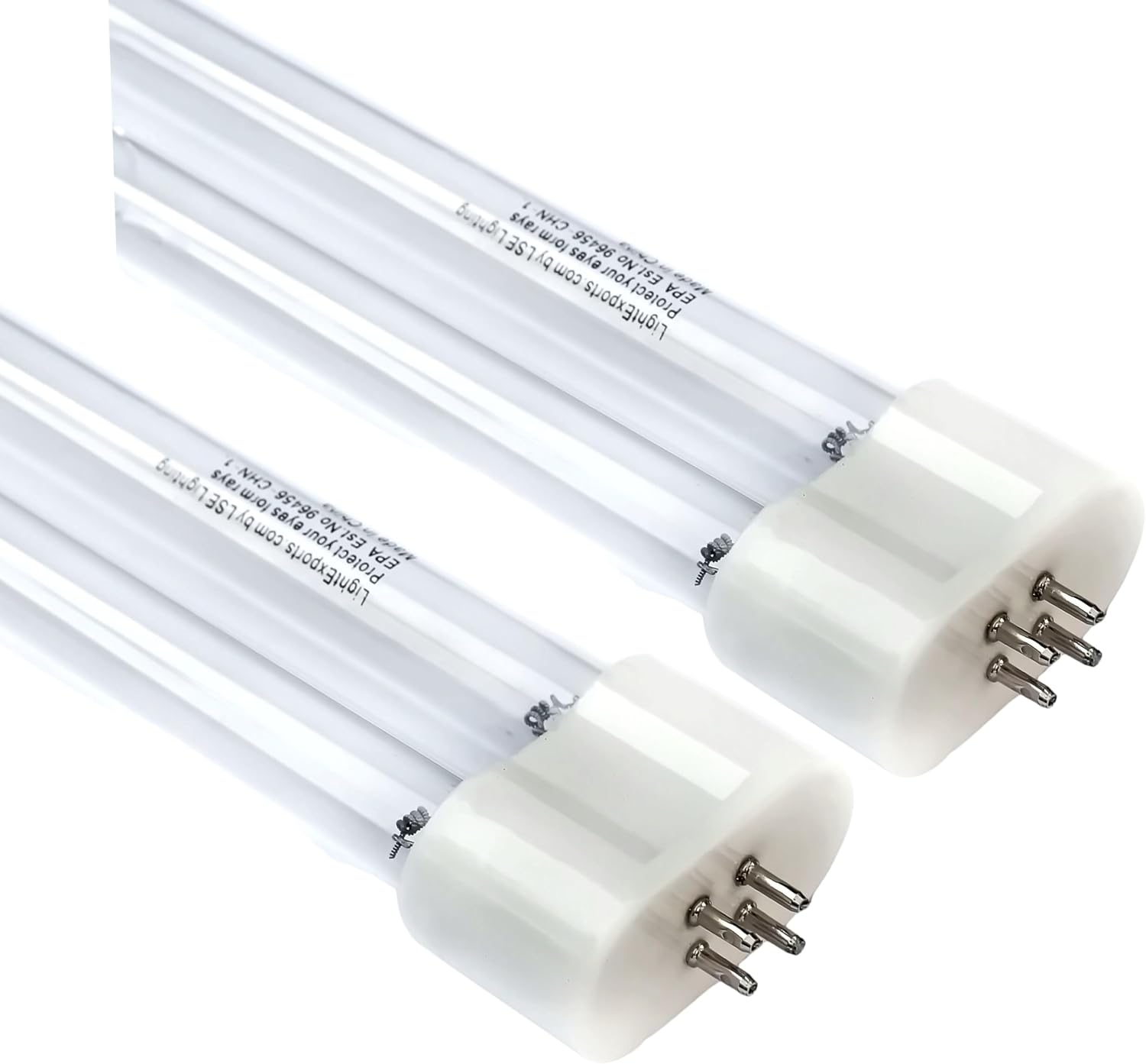 LSE Lighting LSK07401H-12 (2-Pack) 24W UVC Replacement Lamp Compatible with MUV-401H (12" Version) | 254nm UV Lamp | 4-Pin Single-End Base | 12 Inch Quartz Bulb | Designed in USA