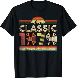Classic 1979 Vintage Year 1979 Classic Birthday Men Women T-Shirt