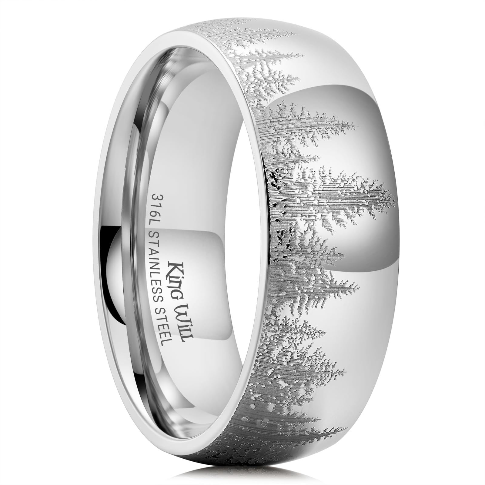 King Will Mens Tungsten Wedding Bands Inlay