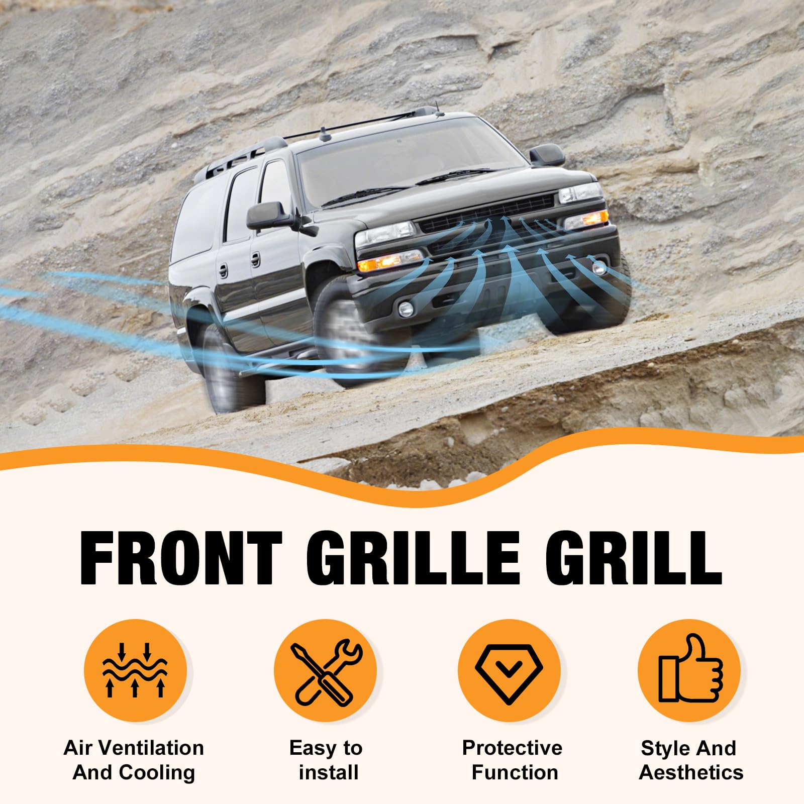 Amazon | CarPartsDepot フロントグリルシェルとインサート。シボレー