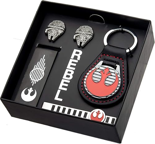 Miniatura 3 de Star Wars Juego de llavero Rebel, clip de corbata, clip para dinero y gemelos, Metal, N A