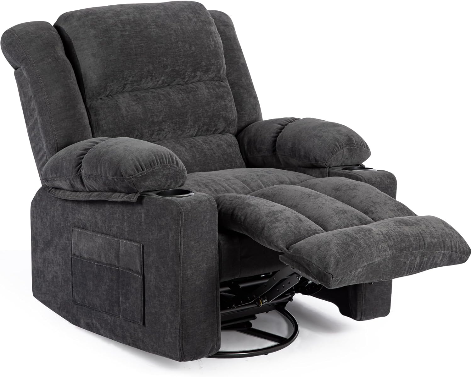Recliner Chair Rocker with 360° Swivel, Ergonomic Living Room Recliner
