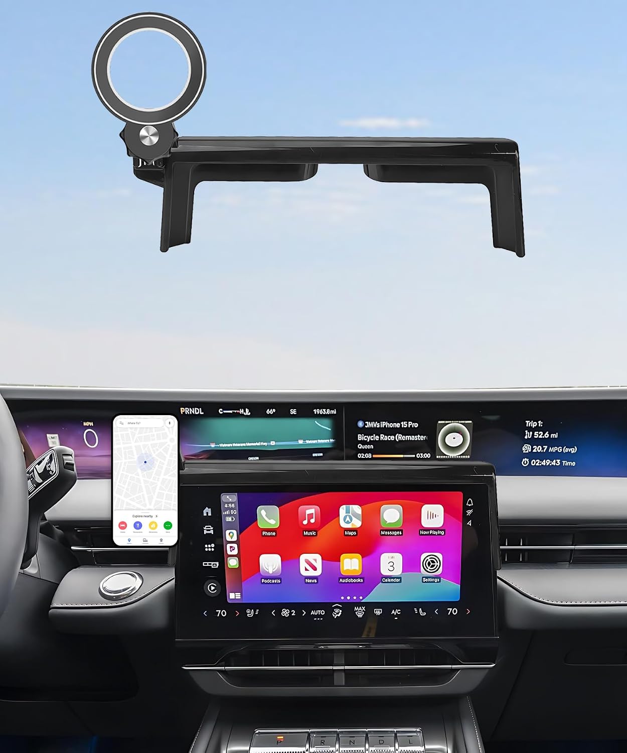Car Phone Holder for Lincoln Nautilus 2024-2026 11.1" Screen Accessories