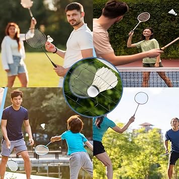 Badminton Tube High Density Soft Foam Ball Head Natural Duck Feather High Stability Durable Lightweight for Outdoor Games Leisure Home Sports 12 Pack