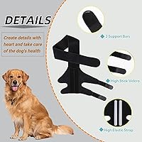 Vista 3 de Rodillera para perro para desgarro del ligamento cruzado anterior o trasero, displasia de cadera, artritis, lesiones de ligamentos, soporte
