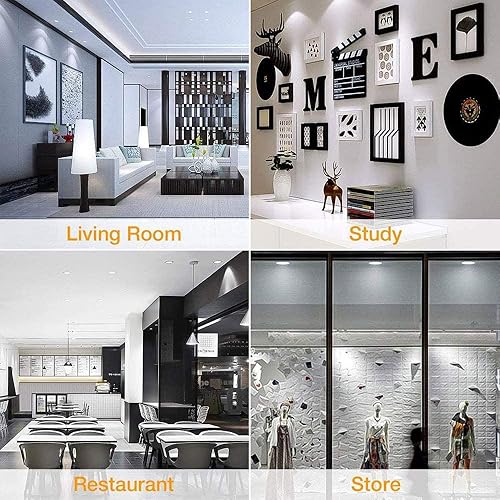 Miniatura 7 de Bombillas LED MR16 (paquete de 6) bombillas de base MR16 GU10 de 6 W no regulables MR16 equivalente a 50 W, cubierta de vidrio completo MR16, 6000