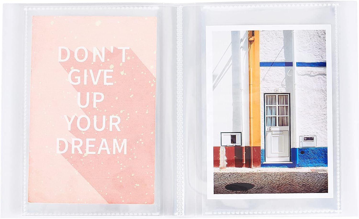 GORGECRAFT 36 Pictures Clear Cover Photo Album 4x6 Portfolio Folder Photo Book Clear Pages Hold Card Holder for Artwork Great Art Book for Postcards or Picture Storage