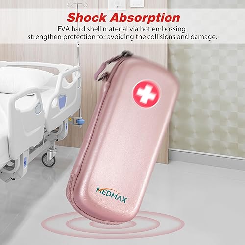 Miniatura 3 de Epipen - Estuche de transporte médico, carcasa rígida de EVA para absorción de impactos, bolsa organizadora de medicamentos de viaje, bolsa médica