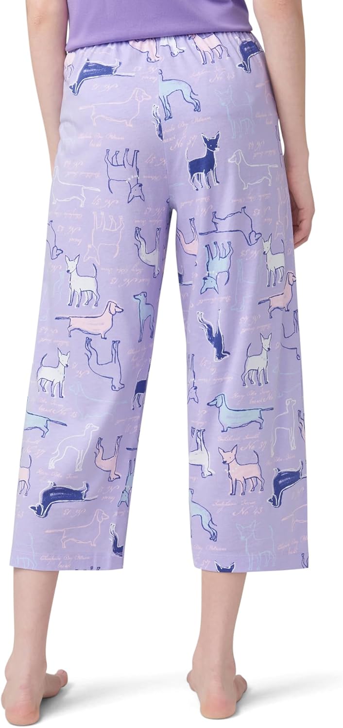 HUE Womens Spring Pajama Separates Soft Whimsical Print Pjs with Flowers, Animals, Garden Themed Pjs, Cocktails - Image 2