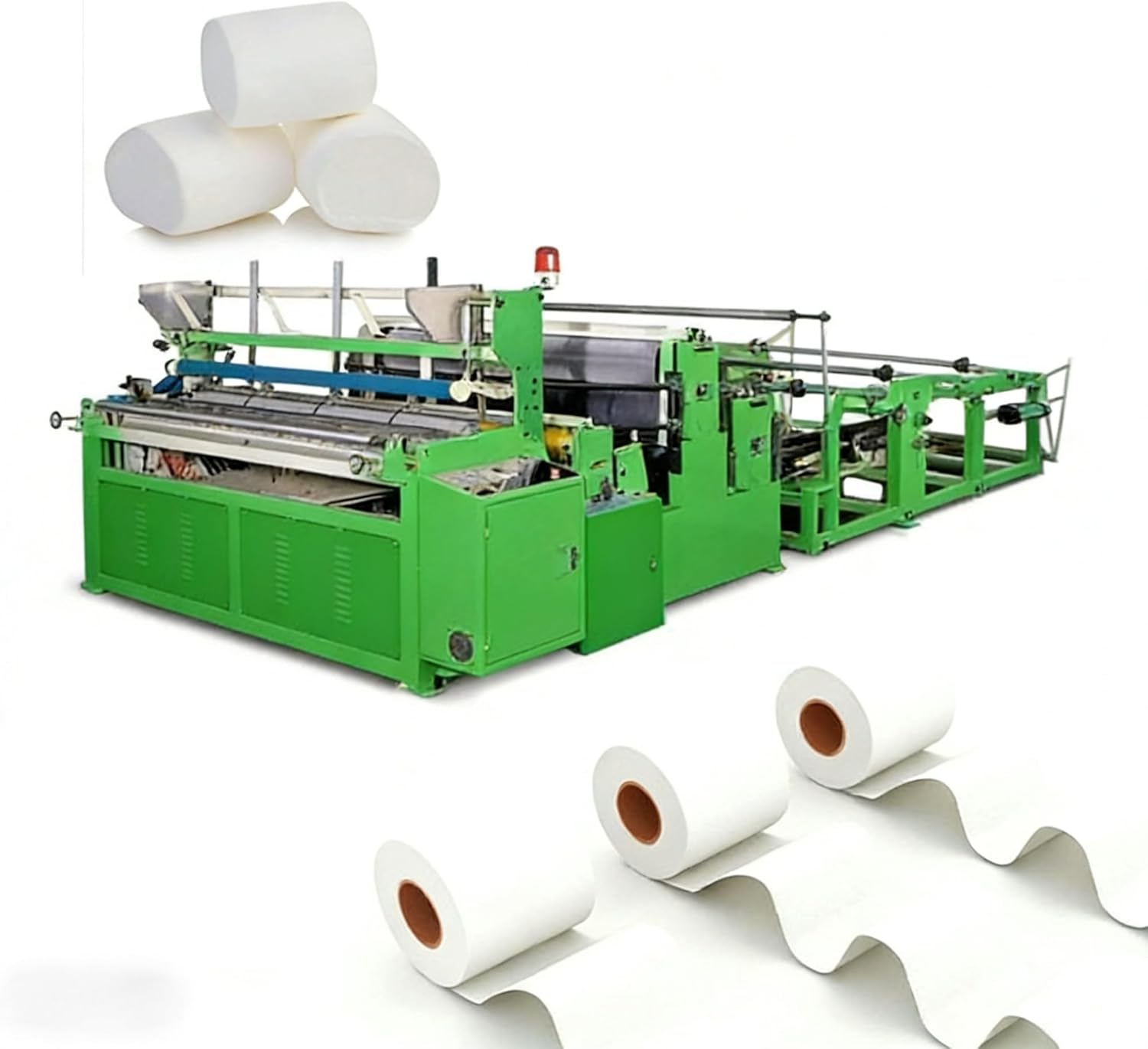 Industrial Tissue Paper Machine Production Line System for Roll Paper and Napkin Manufacturing Automatic Rewinding Cutting Equipment for Factory Use Customizable Options Available