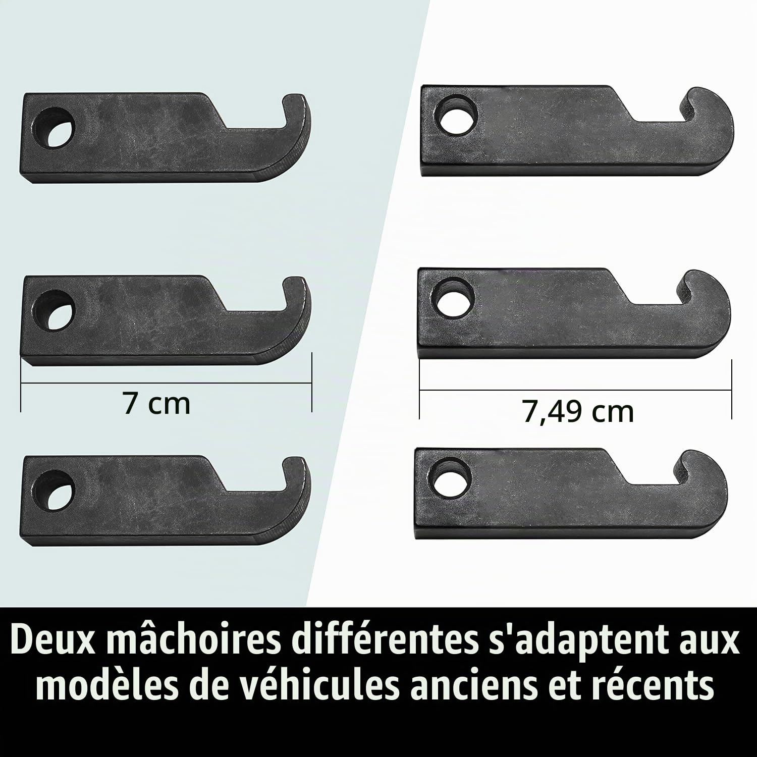 DPTOOL Outil d'équilibreur Harmonique Kit Extraction de poulie d'amortisseur Balancer compatible avec Ford, GM, Chrysler, Cadillac, Chevy Trucks, Mitsubishi, version améliorée Extracteur à 3 mâchoires