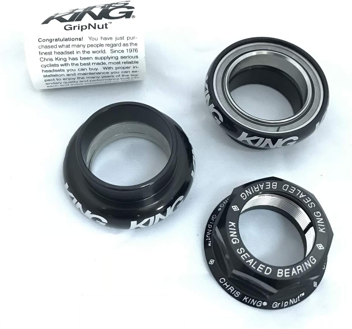 Chris King GripNut Headset, 1" Black