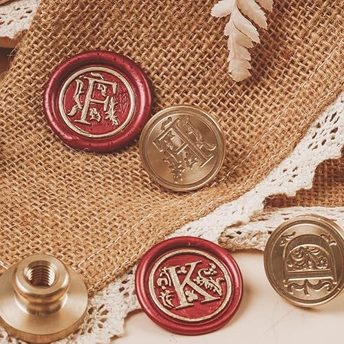 Miniatura 4 de Sello de cera con letra D, diseño de letra D, cabeza de latón, alfabeto D, retro, sello de cera no incluido (letra D)