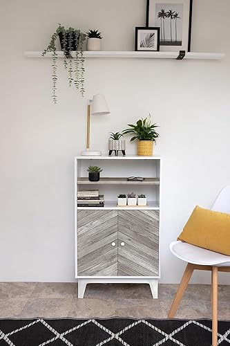 Miniatura 2 de d-c-fix Papel de contacto autoadhesivo de grano de madera gris cheurón, impermeable, extraíble, vinilo decorativo para cocina, encimeras, armarios,