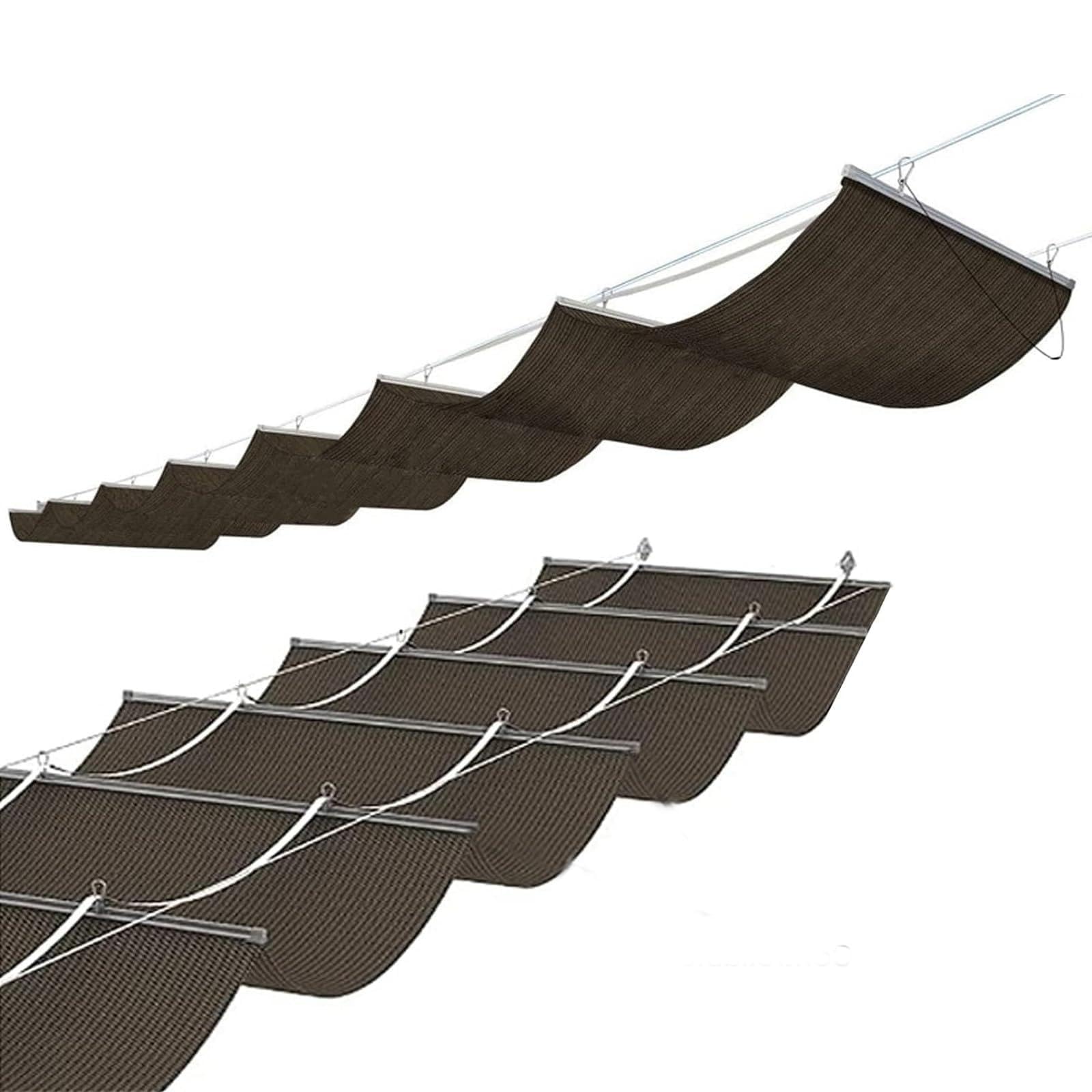 Pare-soleil rétractable pour pergola imperméable pour bloquer la chaleur sur la terrasse