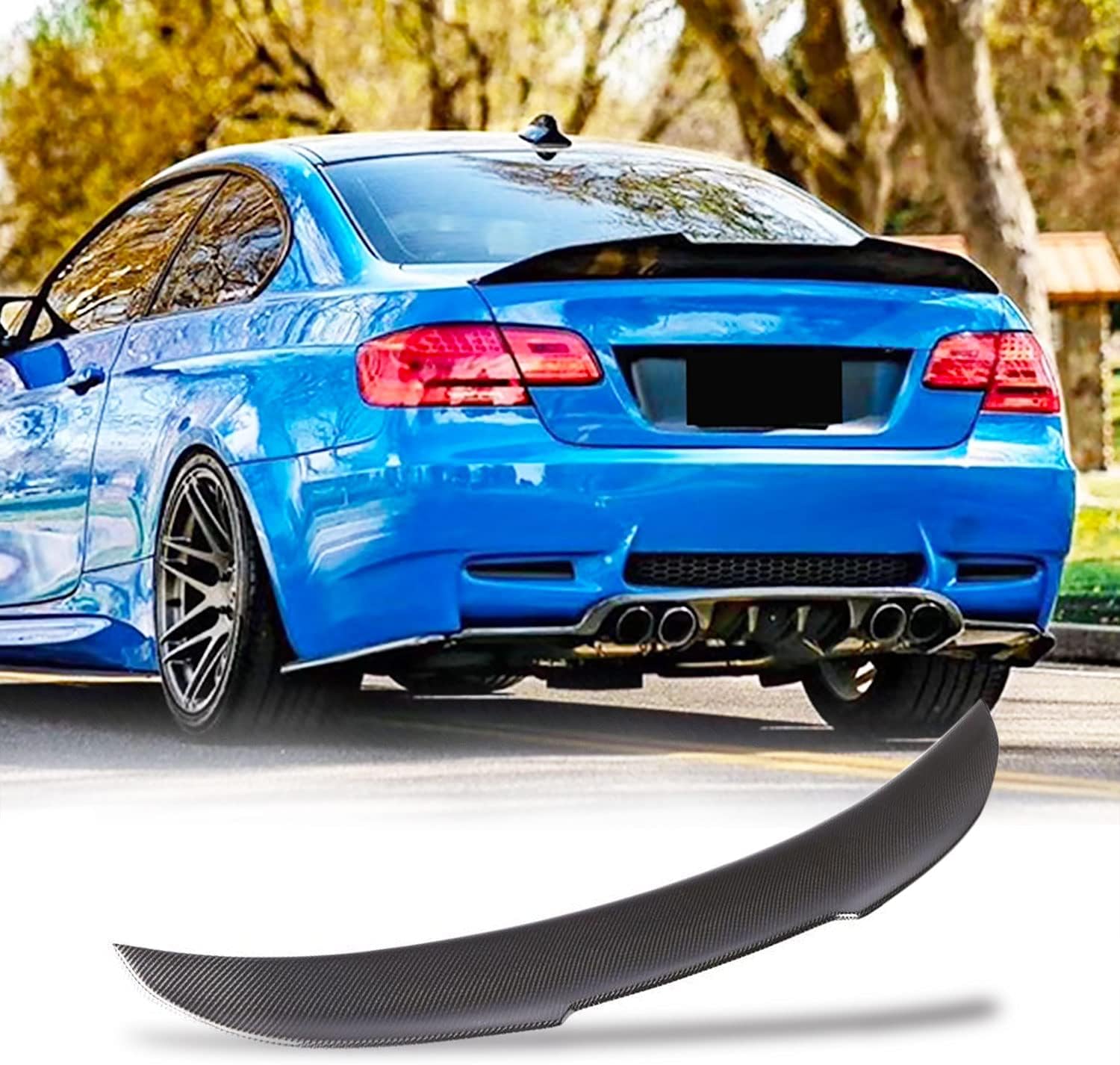 MCARCAR KIT Real Carbon Fiber E92 Spoiler Compatible with 2006-2013 BMW 3 Series E92 Coupe & M3 Coupe