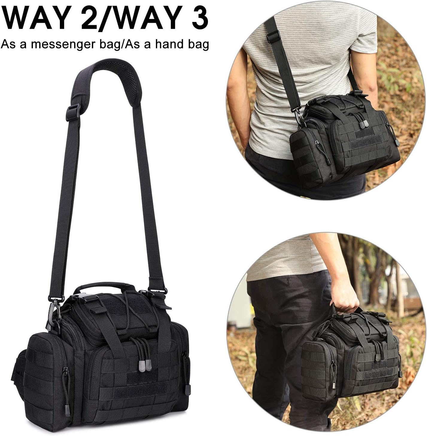 G4Free Outdoor Tactical Backpack with G4Free Outdoor Travel Waist Pack