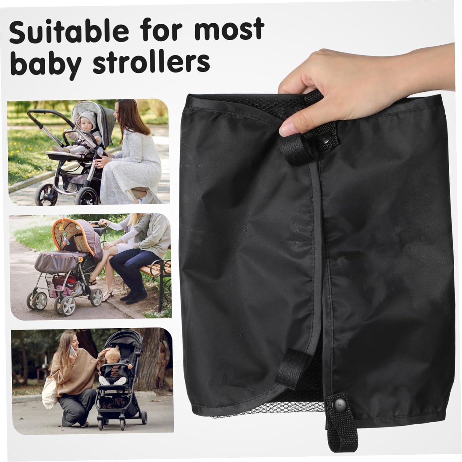 UPKOCH Stroller Storage Basket Under Pushchair Bottom Organizer Bag Stable and Spacious Stroller Storage for Essentials Versatile Durable Net Pouch