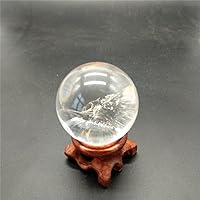 Vista 2 de LIXUAN Esfera de cristal transparente con cristales curativos, esfera de piedras preciosas y bolas de cristales (0.984 in)