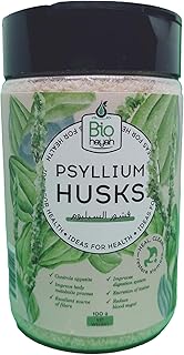 قشور السيليوم من بيوحياه، مكمل ألياف طبيعي نقي بنسبة 100%، مناسب لنظام كيتو، سهل الخلط، خالي من الجلوتين وغير معدل وراثيا، 100 جم