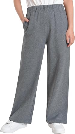 Weintee Womens Petite Wide Leg Knit Pants with Pockets