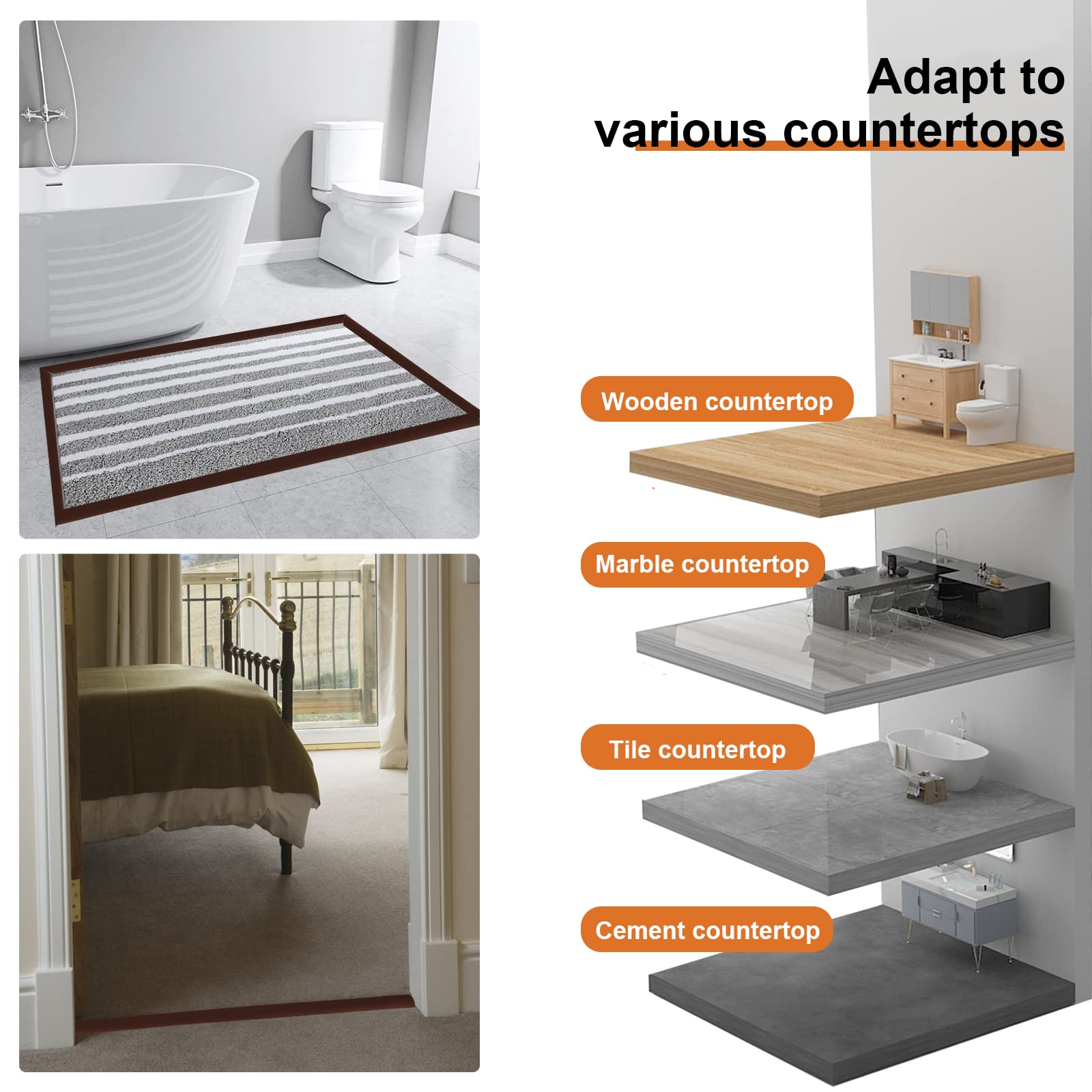 Profilo Di Transizione 3M Autoadesivo Grigio - Per Pavimenti E Tappeti | Altezza 3 Mm - Foto 3