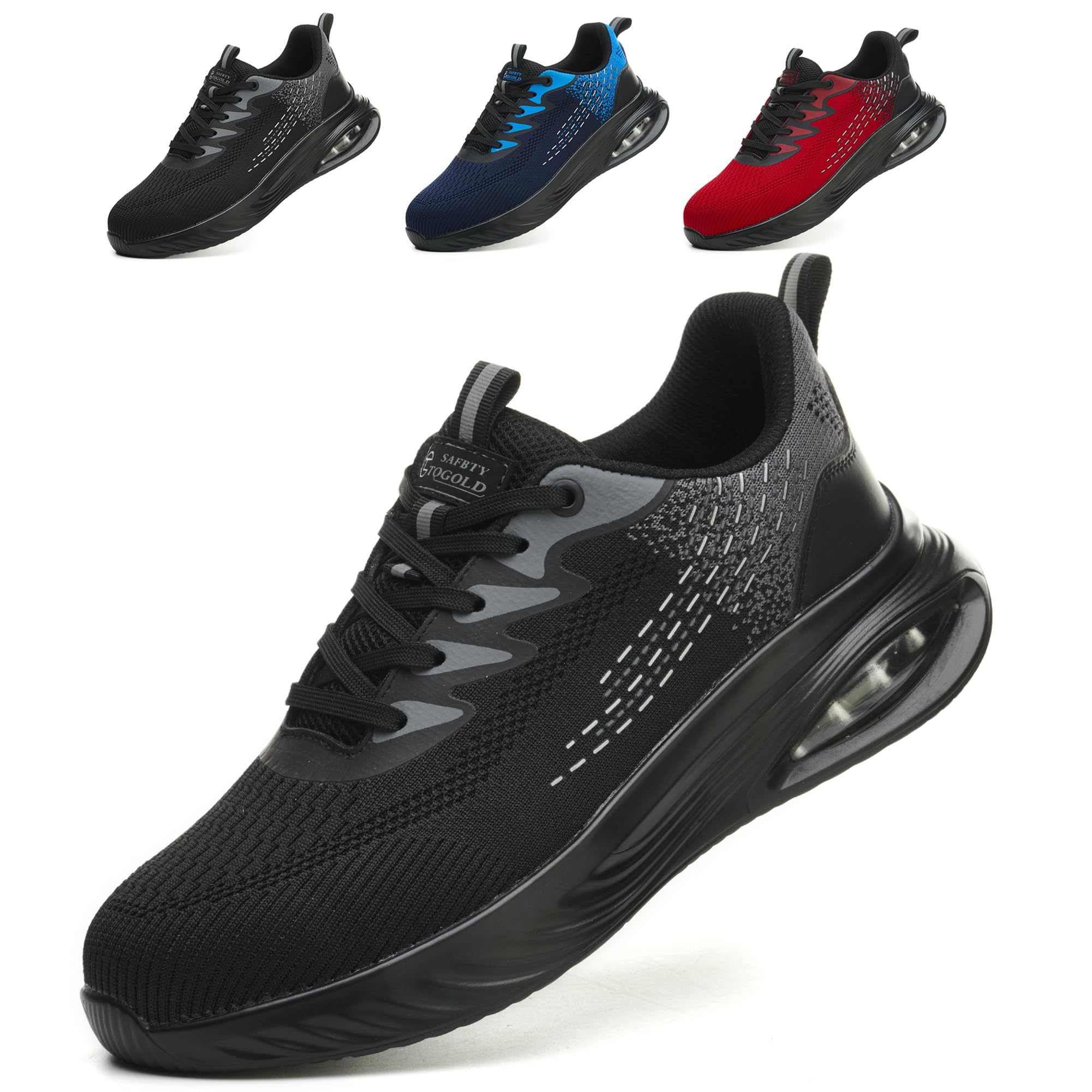AONETIGER Steel Toe Shoes for Women Men Waterproof Steel Toe Shoes for Men Women Indestructible Shock Absorption Puncture Proof Steel Toe Sneaker