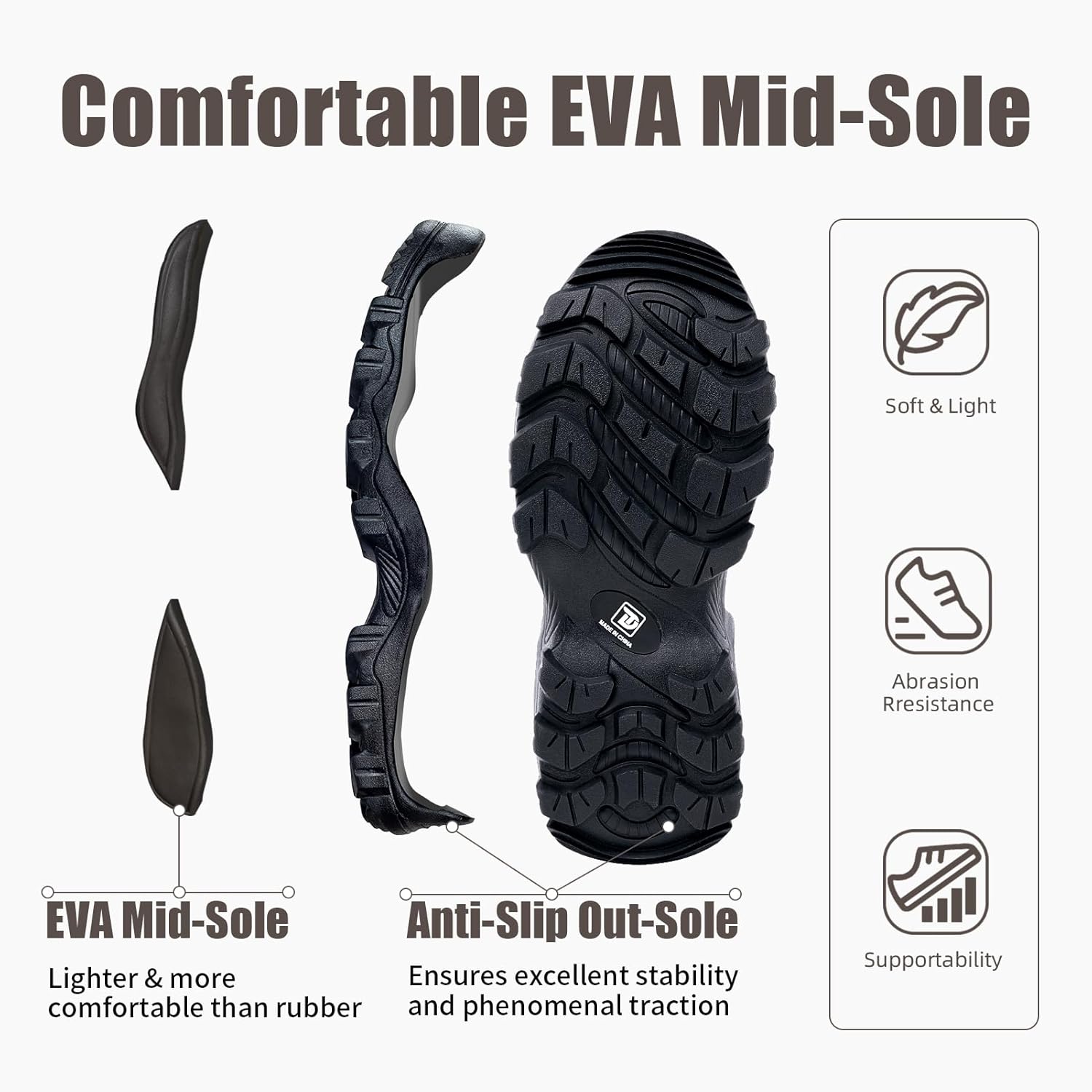 Trudave Hunting Boots for Men, Waterproof Rubber Boots with Steel Shank, 5mm Neoprene Camo Insulated Outdoor Hunting Boots (Size 5-14) - Image 4