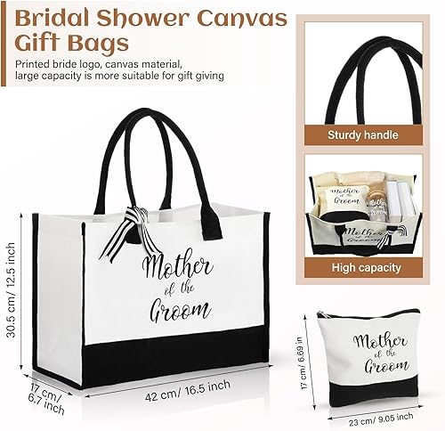 Miniatura 2 de Zubebe Juego de 3 piezas de regalos para novia para despedida de soltera, incluye taza de vidrio, bolsa de lona, bolsa de maquillaje para regalo de