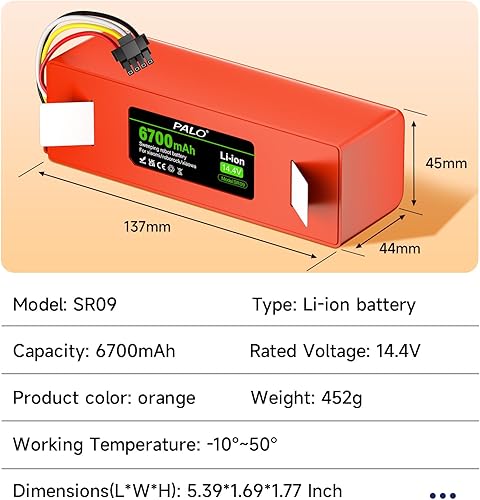 Miniatura 6 de Batería de repuesto de iones de litio para Roborock S4 S5 S8 S7 S6 S50 S55 MaxMaxVMaxV UltraPure, Q5 Q7 MaxMax+Max Plus, E4 E20 E25 E35, C10 T6 T60