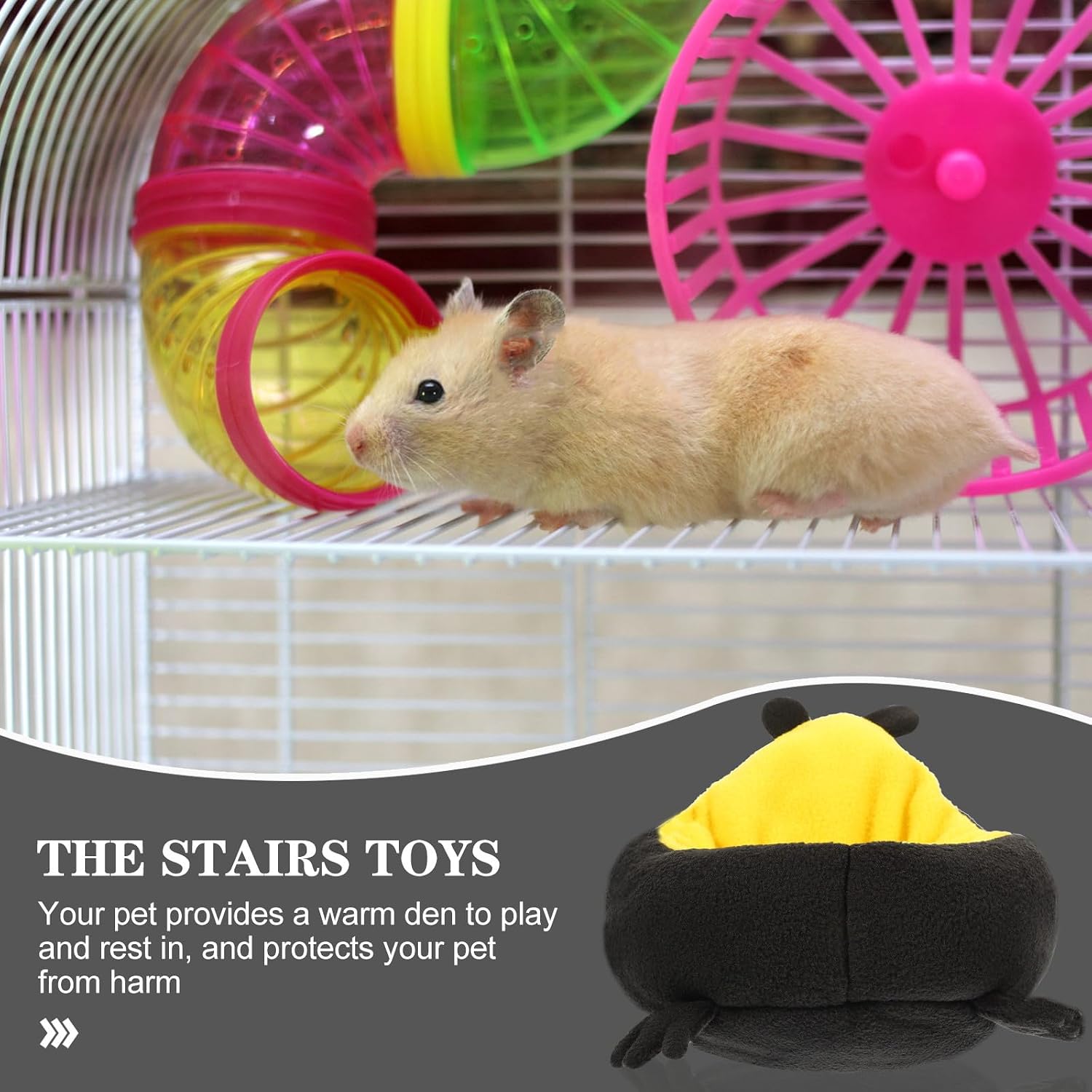 Hamster Sofa and Cage Rat Bed Warm Cotton Pet Bed for Small Animals Guinea Pigs Chinchillas Cozy Sleeping Nest