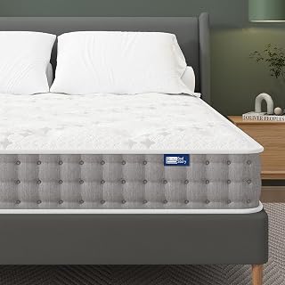 BedStory Double Mattress Firm 10 Inch - Luxury Hybrid Full Size Mattresses in a Box with Individual Pocket Spring for Extra Lumbar Support ＆ Pressure Relief - CertiPUR-US Certified - 365-Night Trial
