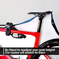 Vista 6 de VELOSOCK - Funda completa para bicicleta (rayo/carretera) – Mantiene suelos y autos libres de suciedad, se adapta al 99% de las bicicletas