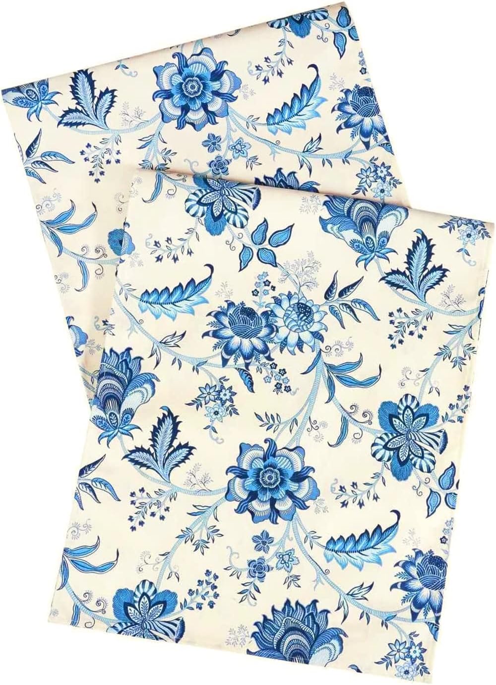 Blue Floral Table Runner Table Decorations Table Cloth Table Runners 72 Inch Table Linens