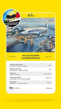Heller - 1/72 STARTER KIT DC6 SUPER CLOUDMASTER AF (6/23) *