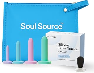 Soul Source | Silicone Wand Set Pelvic Floor Trainer | Progressive Comfort & Strength | Small Sizes 1-4 with Travel Pouch and Handle